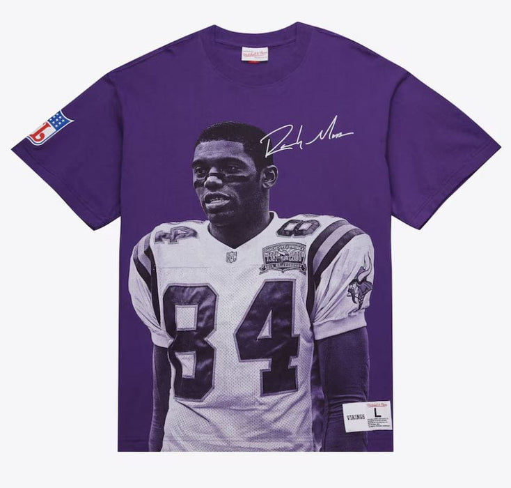 Mitchell & Ness Shirts Adult Randy Moss Minnesota Vikings Mitchell & Ness Purple NFL Ultimate T-Shirt - Men's