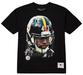 Mitchell & Ness Shirts Adult Troy Polamalu Pittsburgh Steelers Mitchell & Ness Black Real NFL Big Face T-Shirt - Men's