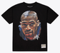Mitchell & Ness Shirts Adult Vince Carter Toronto Raptors Mitchell & Ness Black Real NBA Big Face T-Shirt - Men's