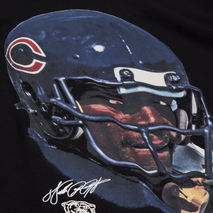 Mitchell & Ness Shirts Adult Walter Payton Chicago Bears Mitchell & Ness Black Real NFL Big Face T-Shirt - Men's