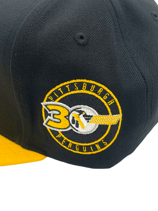 Mitchell & Ness Snapback Hat Adjustable / Black Pittsburgh Penguins Mitchell & Ness Black 2 Tone Side Patch Snapback Hat