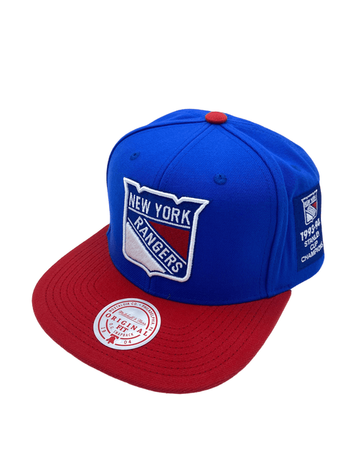 Mitchell & Ness Snapback Hat Adjustable / Blue New York Rangers Mitchell & Ness Blue 2 Tone Side Patch Snapback Hat