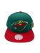 Mitchell & Ness Snapback Hat Adjustable / Green/Red Minnesota Wild Mitchell & Ness Green/Red 2 Tone Side Patch Snapback Hat