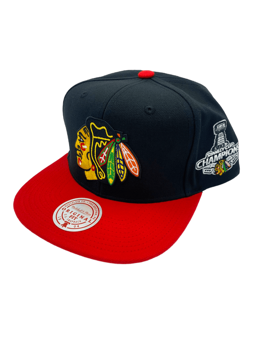 Mitchell & Ness Snapback Hat Adjustable / Red Chicago Blackhawks Mitchell & Ness Red 2 Tone Side Patch Snapback Hat