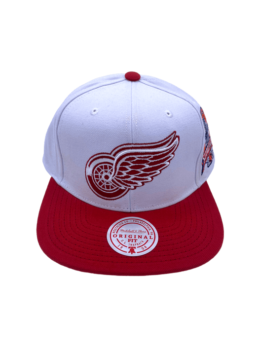 Mitchell & Ness Snapback Hat Adjustable / Red Detroit Red Wings Mitchell & Ness White 2 Tone Side Patch Snapback Hat