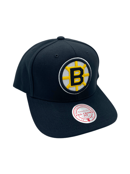 Mitchell & Ness Snapback Hat OSFM / Black Adult Boston Bruins Mitchell & Ness Black Team Ground 2.0 Snapback Hat - Men's