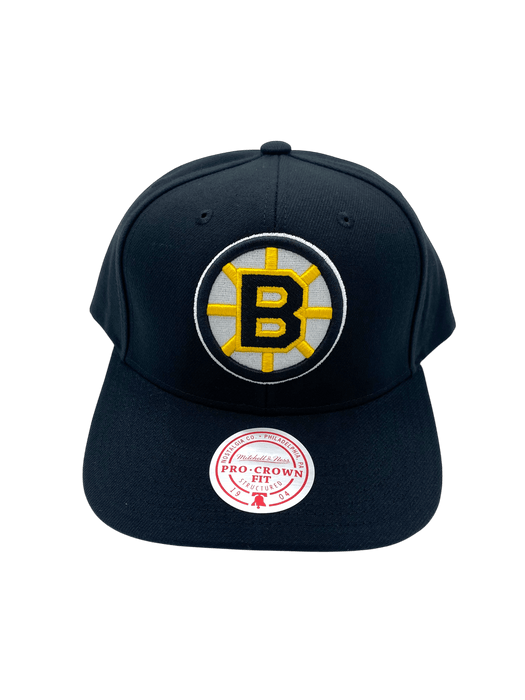 Mitchell & Ness Snapback Hat OSFM / Black Adult Boston Bruins Mitchell & Ness Black Team Ground 2.0 Snapback Hat - Men's