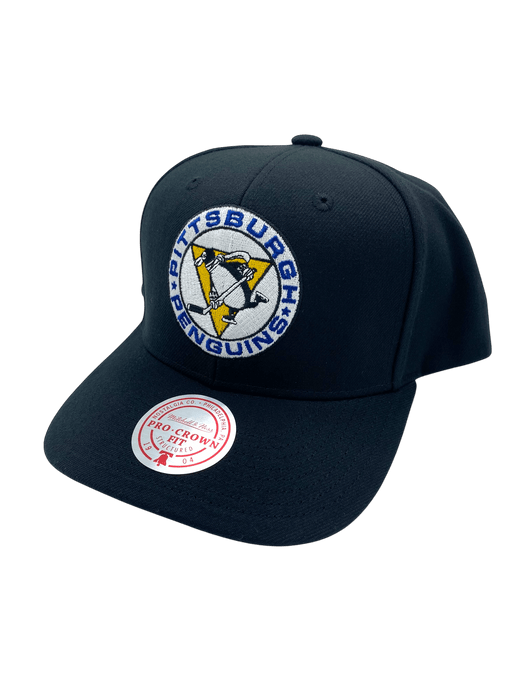 Mitchell & Ness Snapback Hat OSFM / Black Adult Pittsburgh Penguins Mitchell & Ness Black Team Ground 2.0 Snapback Hat - Men's