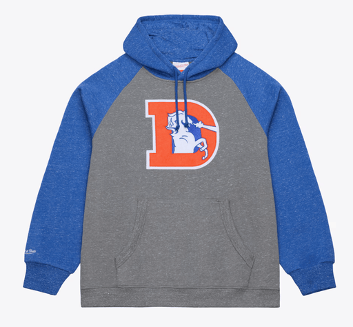 Mitchell & Ness Sweatshirts Adult Denver Broncos Mitchell & Ness Gray Winning Streak Fleece Hooded Sweatshirt - Men's