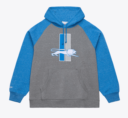 Mitchell & Ness Sweatshirts Adult Detroit Lions Mitchell & Ness Gray Winning Streak Fleece Hooded Sweatshirt - Men's