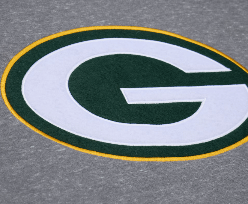 Mitchell & Ness Sweatshirts Adult Green Bay Packers Mitchell & Ness Gray Winning Streak Fleece Hooded Sweatshirt - Men's