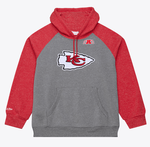 Mitchell & Ness Sweatshirts Adult Kansas City Chiefs Mitchell & Ness Gray Winning Streak Fleece Hooded Sweatshirt - Men's