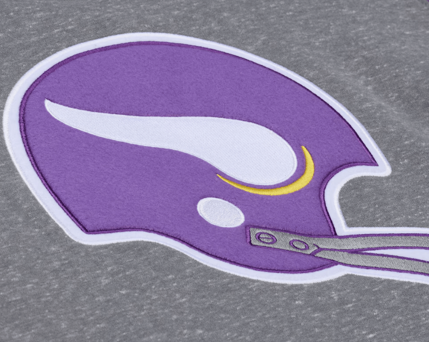 Mitchell & Ness Sweatshirts Adult Minnesota Vikings Mitchell & Ness Gray Winning Streak Fleece Hooded Sweatshirt - Men's