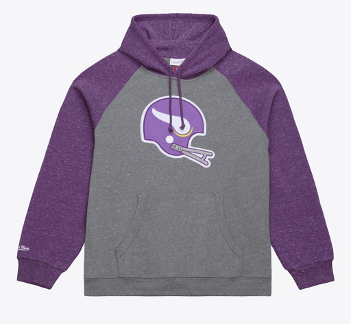 Mitchell & Ness Sweatshirts Adult Minnesota Vikings Mitchell & Ness Gray Winning Streak Fleece Hooded Sweatshirt - Men's