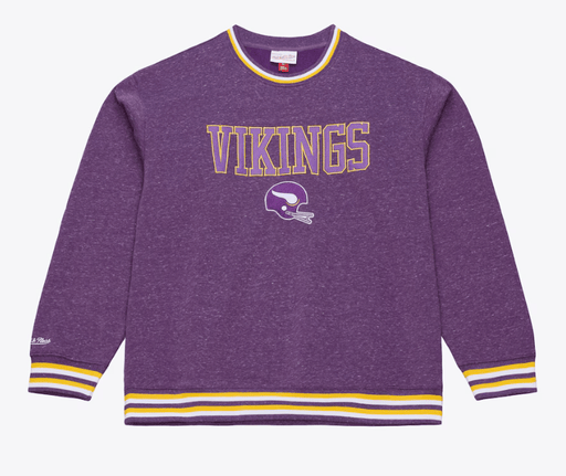 Mitchell & Ness Sweatshirts Adult Minnesota Vikings Mitchell & Ness Purple Winning Streak Fleece Crewneck Sweatshirt - Men's