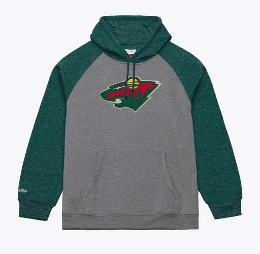 Mitchell & Ness Sweatshirts Adult Minnesota Wild Mitchell & Ness Gray Winning Streak Fleece Hooded Sweatshirt - Men's
