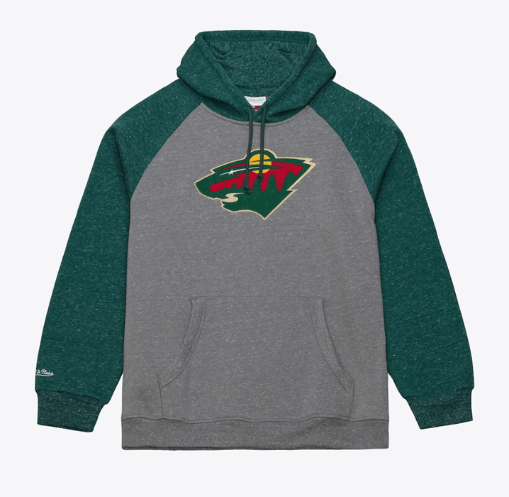 Mitchell & Ness Sweatshirts Adult Minnesota Wild Mitchell & Ness Gray Winning Streak Fleece Hooded Sweatshirt - Men's