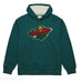 Mitchell & Ness Sweatshirts Adult Minnesota Wild Mitchell & Ness Green Snow Washed Hooded Sweatshirt - Men's