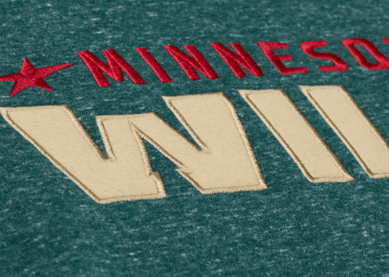 Mitchell & Ness Sweatshirts Adult Minnesota Wild Mitchell & Ness Green Winning Streak Fleece Crewneck Sweatshirt - Men's