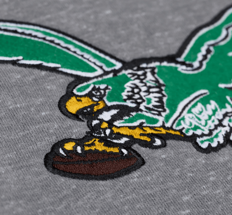 Mitchell & Ness Sweatshirts Adult Philadelphia Eagles Mitchell & Ness Gray Winning Streak Fleece Hooded Sweatshirt - Men's