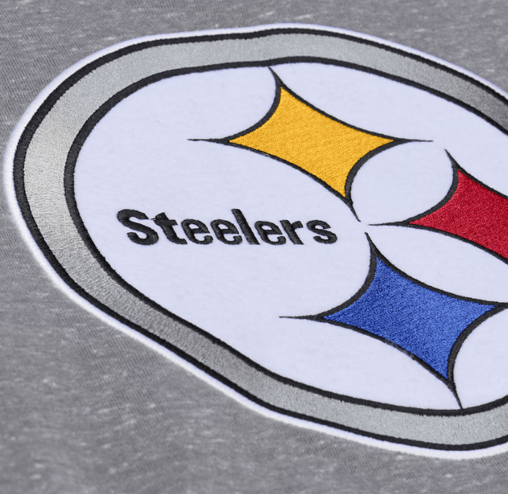 Mitchell & Ness Sweatshirts Adult Pittsburgh Steelers Mitchell & Ness Gray Winning Streak Fleece Hooded Sweatshirt - Men's