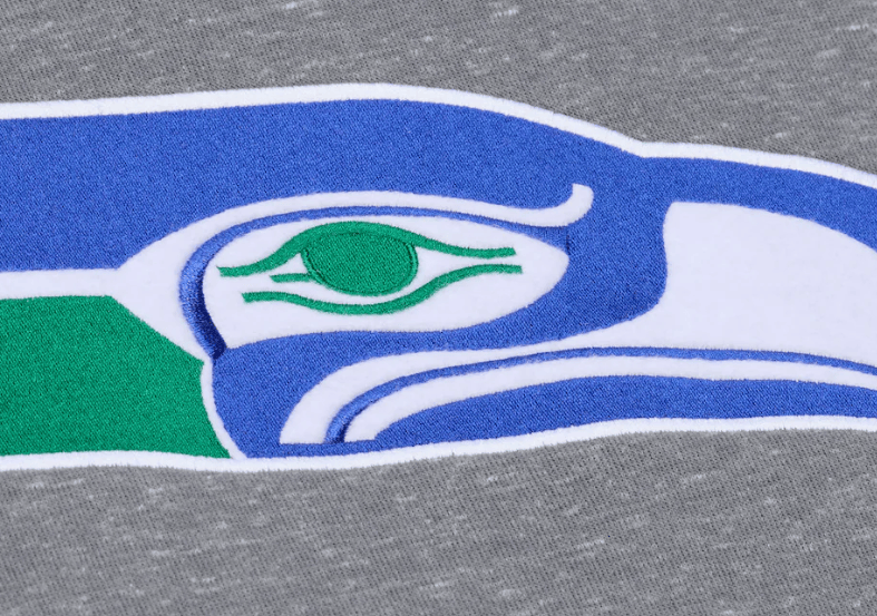 Mitchell & Ness Sweatshirts Adult Seattle Seahawks Mitchell & Ness Gray Winning Streak Fleece Hooded Sweatshirt - Men's