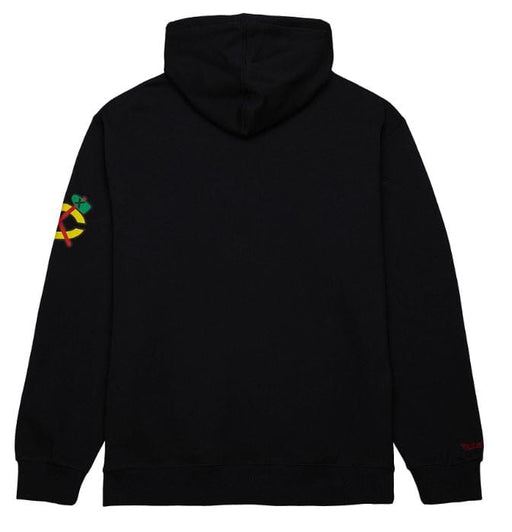 Mitchell & Ness Sweatshirts Chicago Blackhawks Mitchell & Ness Black Game Time Vintage Hooded Sweatshirt - Men's