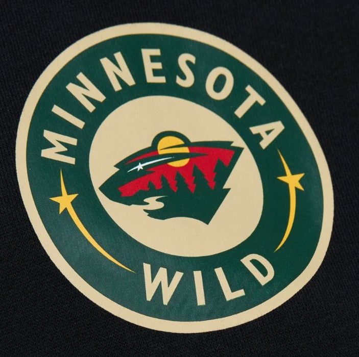 Mitchell & Ness Sweatshirts Minnesota Wild Mitchell & Ness Black Game Time Vintage Hooded Sweatshirt - Men's