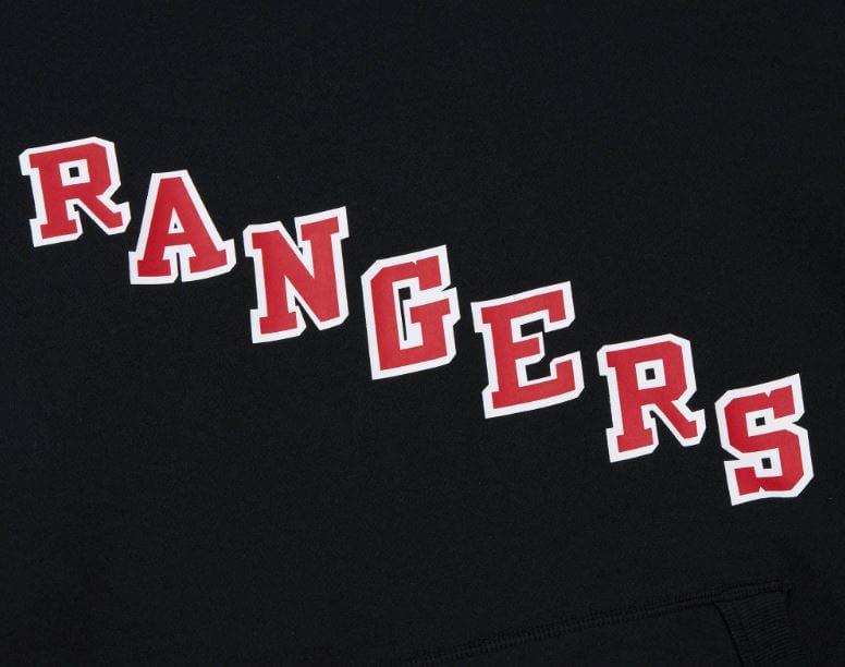 Mitchell & Ness Sweatshirts New York Rangers Mitchell & Ness Black Game Time Vintage Hooded Sweatshirt - Men's