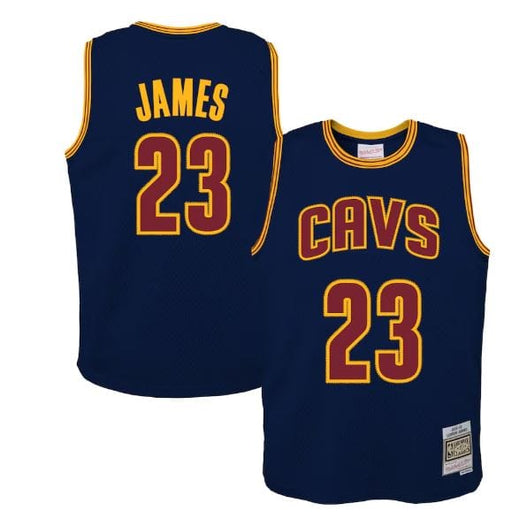 Mitchell & Ness Youth Jersey Youth LeBron James Cleveland Cavaliers Mitchell & Ness Navy 2015-16 NBA Throwback Jersey  - Unisex