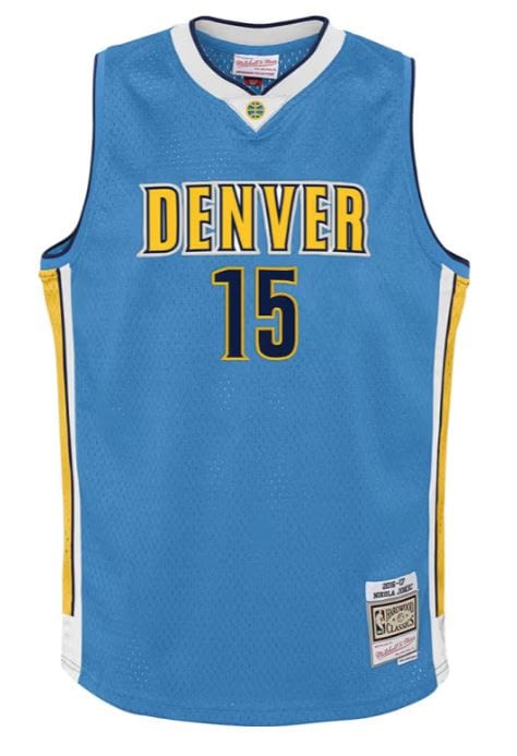 Mitchell & Ness Youth Jersey Youth Nikola Jokic Denver Nuggets Mitchell & Ness NBA Light Blue Throwback Jersey - Unisex