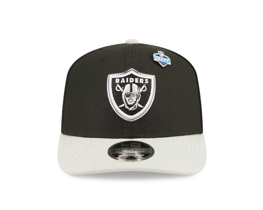 New Era Adjustable Hat Adjustable / Black Adult Las Vegas Raiders New Era Team Color 2026 NFL Draft 9SEVENTY Stretch Snap Adjustable Hat - Men's