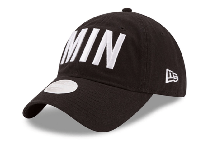 Adult Minnesota Vikings New Era Black MIN Ladies 9TWENTY Adjustable Hat - Women's
