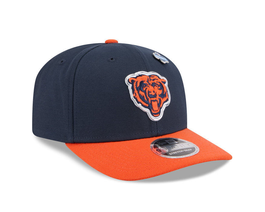 New Era Adjustable Hat Adjustable / Navy Adult Chicago Bears New Era Team Color 2026 NFL Draft 9SEVENTY Stretch Snap Adjustable Hat - Men's