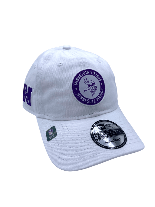 New Era Adjustable Hat Adjustable / White Adult Minnesota Vikings New Era White Winter Warrior 9TWENTY Adjustable Hat - Men's