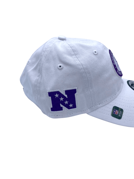 New Era Adjustable Hat Adjustable / White Adult Minnesota Vikings New Era White Winter Warrior 9TWENTY Adjustable Hat - Men's