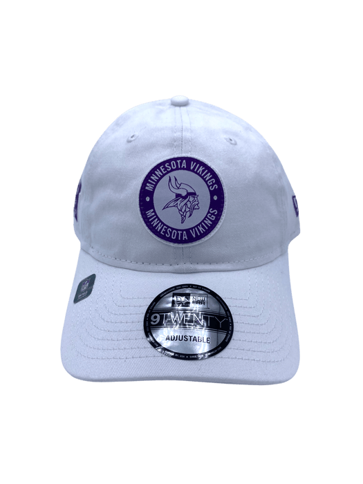 New Era Adjustable Hat Adjustable / White Adult Minnesota Vikings New Era White Winter Warrior 9TWENTY Adjustable Hat - Men's