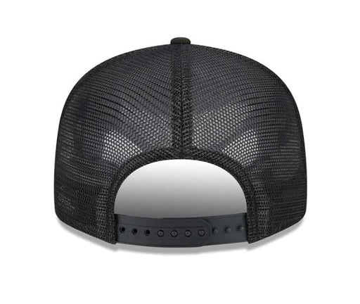 New Era Adjustable Hat Black Chicago White Sox New Era Black Stacked Wordmark Trucker 9FIFTY Snapback Hat