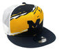 New Era Adjustable Hat Navy Michigan Wolverines New Era Navy Tear Stripe Trucker 9FIFTY Snapback Hat