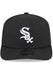 New Era Adjustable Hat OSFA / Black Adult Chicago White Sox New Era Black Replica Team Logo 9SEVENTY Stretch-Snapback Hat - Men's