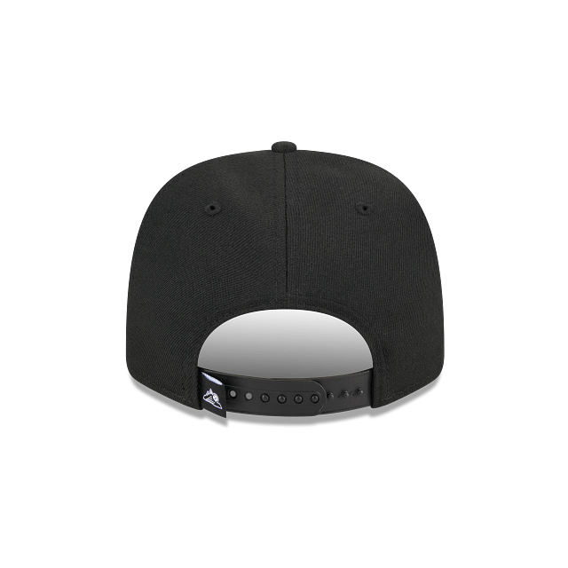 New Era Adjustable Hat OSFA / Black Adult Colorado Rockies New Era Black Replica Team Logo 9SEVENTY Stretch-Snapback Hat - Men's