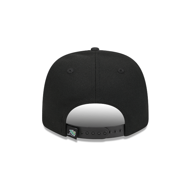 New Era Adjustable Hat OSFA / Black Adult Tampa Bay Rays Cooperstown New Era Black Replica Team Logo 9SEVENTY Stretch-Snapback Hat - Men's