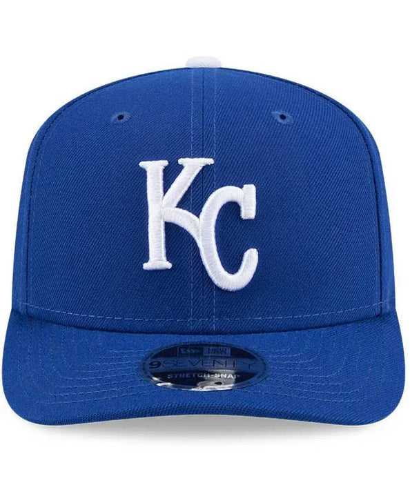 New Era Adjustable Hat OSFA / Blue Adult Kansas City Royals New Era Blue Replica Team Logo 9SEVENTY Stretch-Snapback Hat - Men's