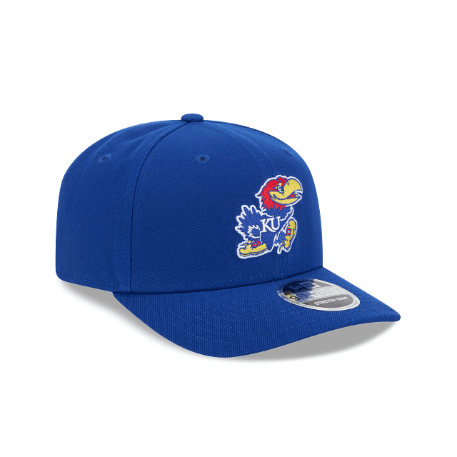 New Era Adjustable Hat OSFA / Blue Adult Kansas Jayhawks New Era Blue Replica Team Logo 9SEVENTY Stretch-Snapback Hat - Men's