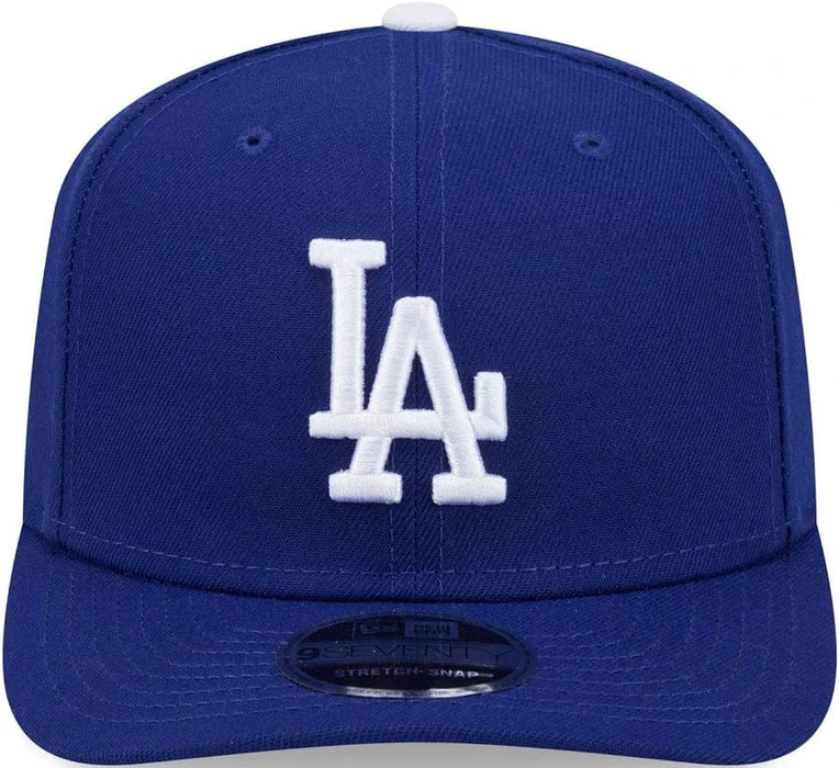 New Era Adjustable Hat OSFA / Blue Adult Los Angeles Dodgers New Era Blue Replica Team Logo 9SEVENTY Stretch-Snapback Hat - Men's