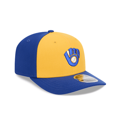 New Era Adjustable Hat OSFA / Blue Adult Milwaukee Brewers Vintage New Era Yellow/ Navy Replica Team Logo 9SEVENTY Stretch-Snapback Hat - Men's