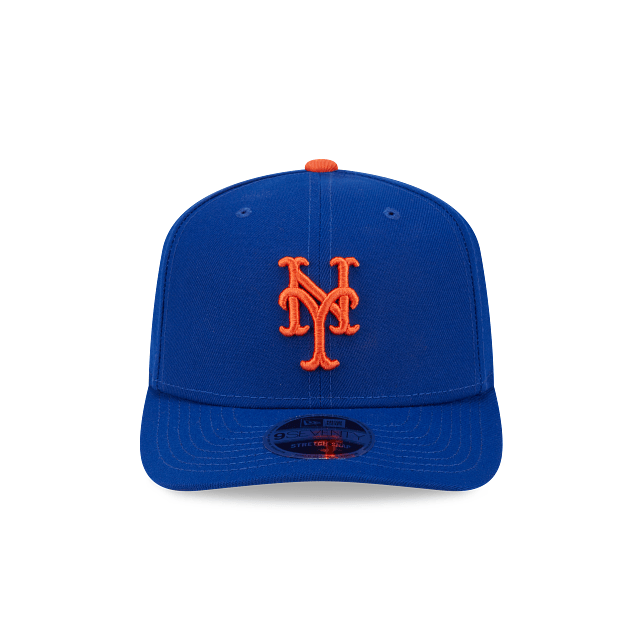 New Era Adjustable Hat OSFA / Blue Adult New York Mets New Era Blue Replica Team Logo 9SEVENTY Stretch-Snapback Hat - Men's