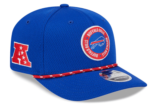 New Era Adjustable Hat OSFA / Blue Buffalo Bills New Era Blue 2024 Sideline Roper 9SEVENTY Stretch-Snapback Hat