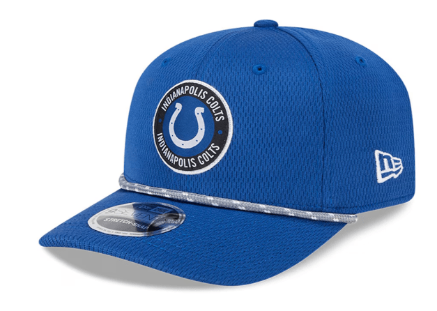 New Era Adjustable Hat OSFA / Blue Indianapolis Colts New Era Blue 2024 Sideline Roper 9SEVENTY Stretch-Snapback Hat