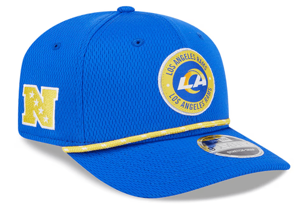 New Era Adjustable Hat OSFA / Blue Los Angeles Rams New Era Blue 2024 Sideline Roper 9SEVENTY Stretch-Snapback Hat